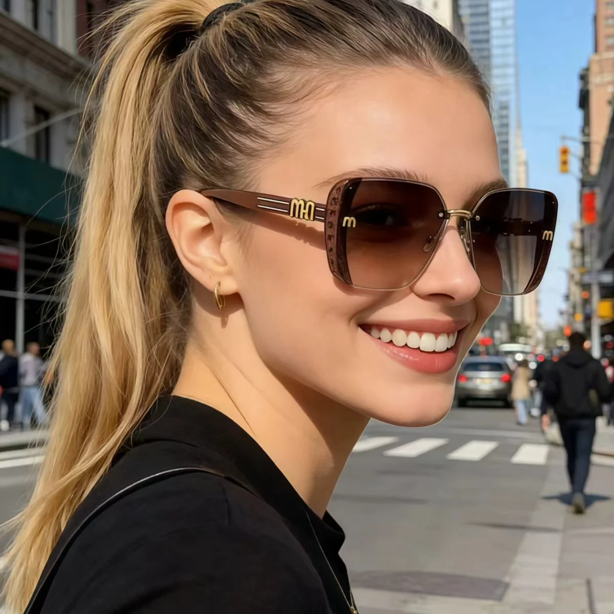 1pcs European and American retro fashion unisex sunglasses trend versatile summer sun shading, sun protection, UV resistant sung