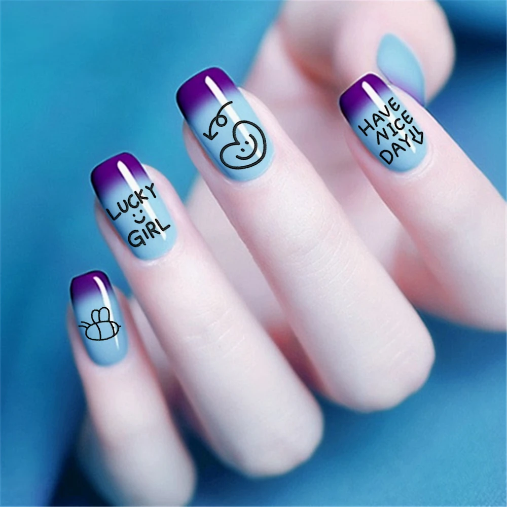 

TSC-020 TSC-078 smiling face Panda Sketches Rose DIY 3D Back glue Nail Art Stickers Decals Sliders Nail ornament