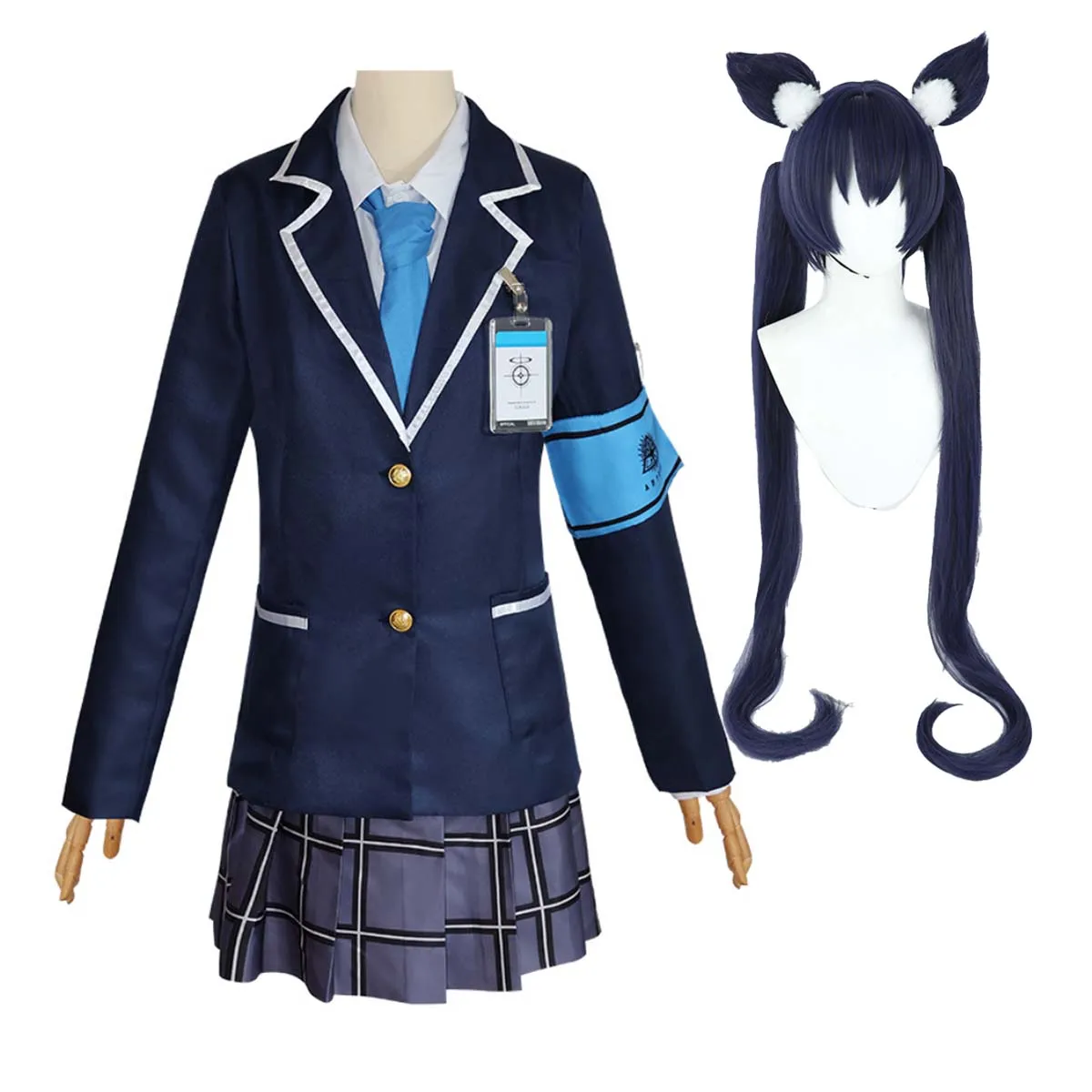 لعبة حفلة كرنفال الهالوين الأزرق الأرشيف تأثيري كورومي سيريكا زي مدرسي أو شعر مستعار #1