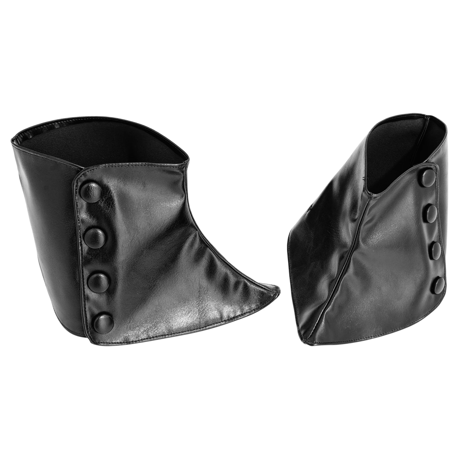 Couverture de chaussures en cuir PU, couleur unie, Rivets décoratifs, couverture de bottes de Pirate, bande élastique attachée avec des semelles de chaussures