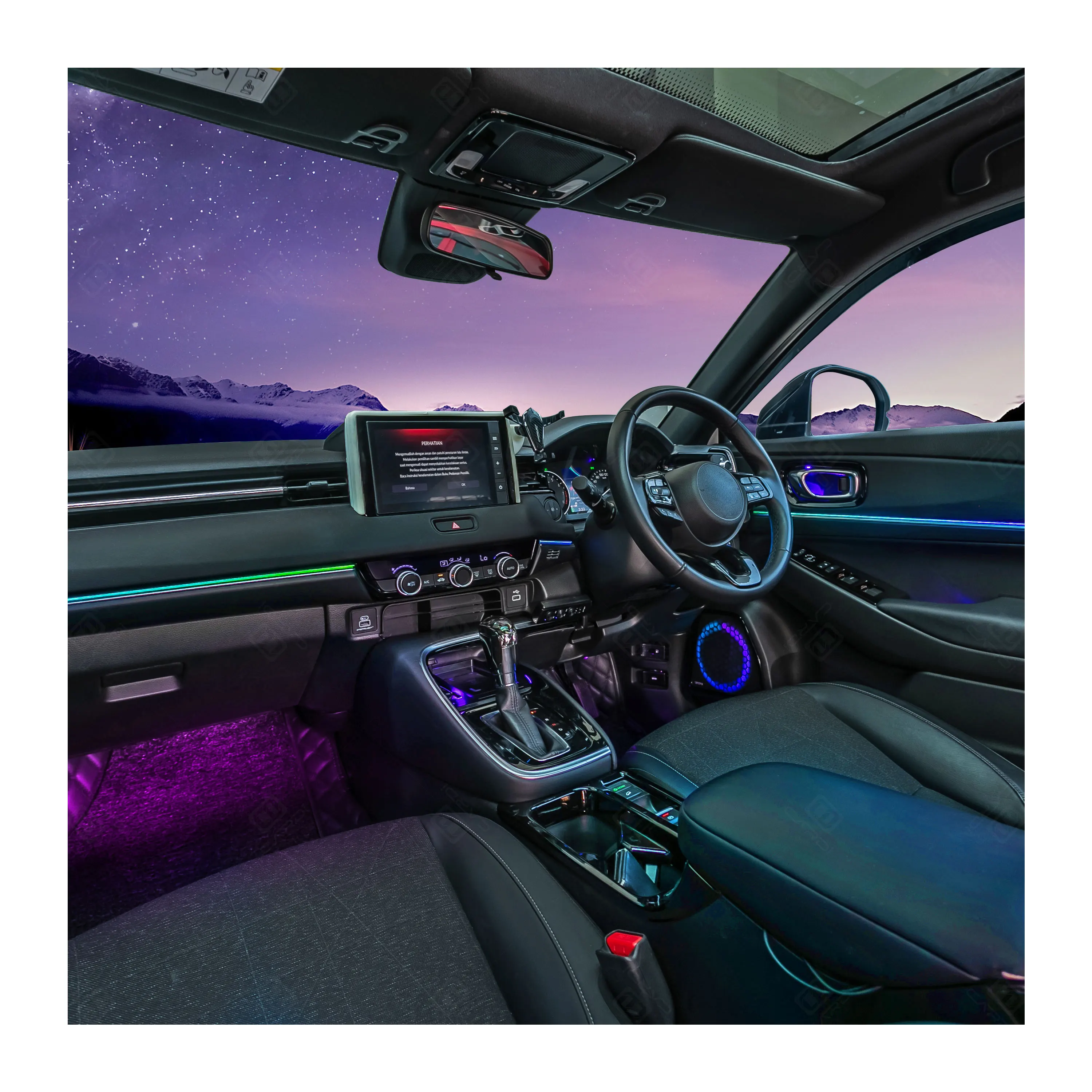 For K4 Plus 4-in-1 Ambient Lighting Kit, 12V Automotive Interior Accessories  Adjustable Brightness