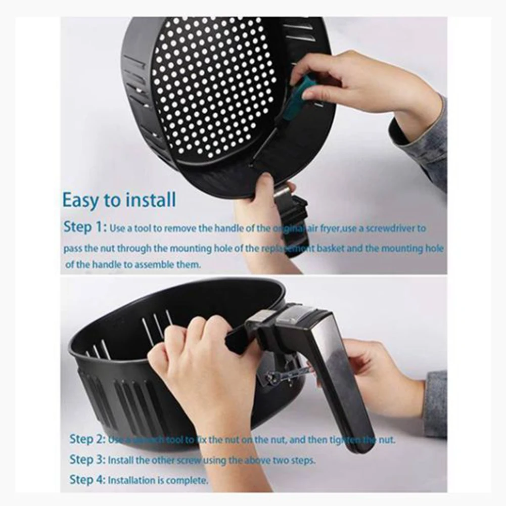 Air Fryer Replacement Basket for Power XL DASH Gowise 5.5Qt Air Fryer and All Air Fryer Oven,Air Fryer Accessories