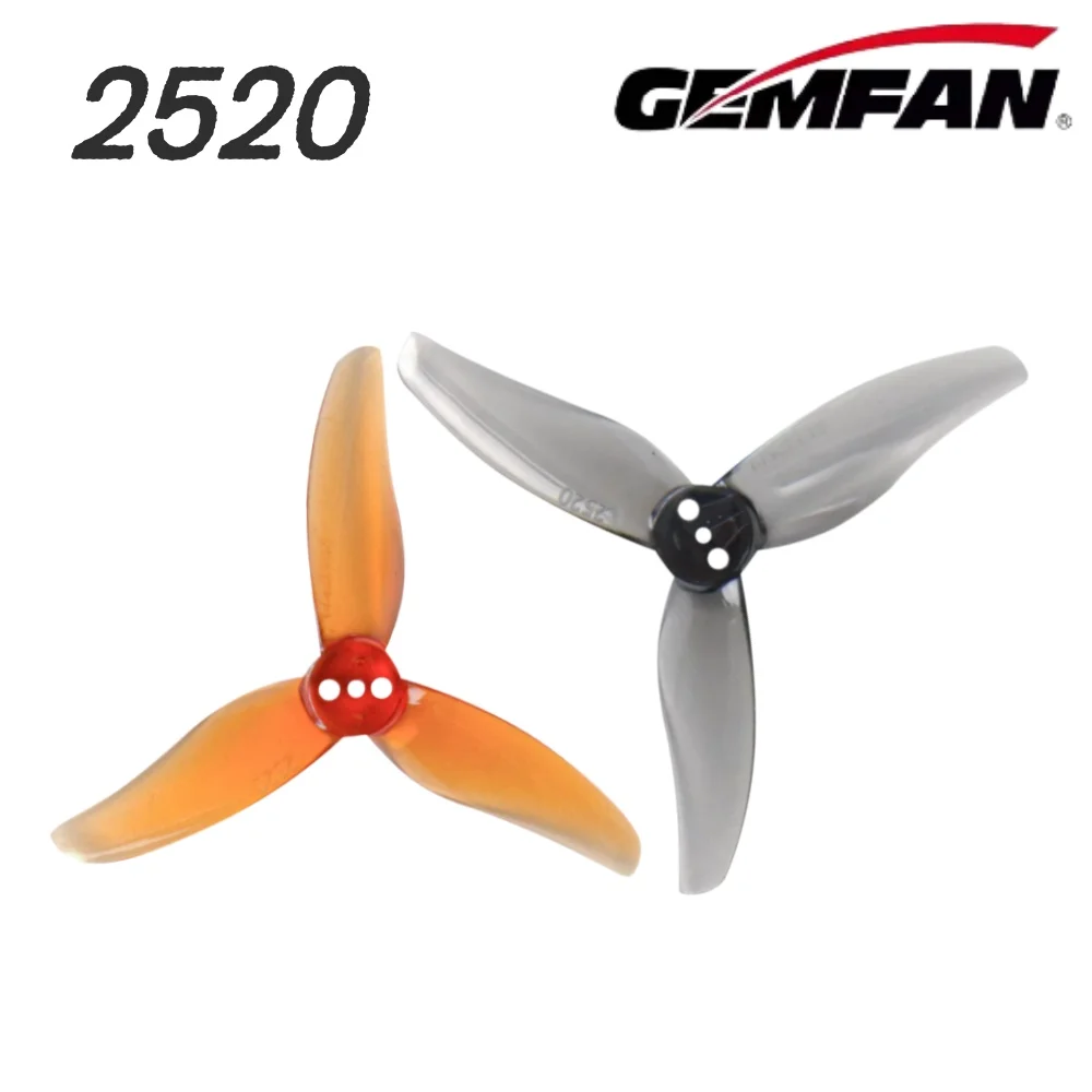 4Pairs Gemfan Hurricane 2520 2.5X2X3 3-Blade PC Propeller 4CW 4CCW for FPV Freestyle 2.5inch Drone 1106 1404