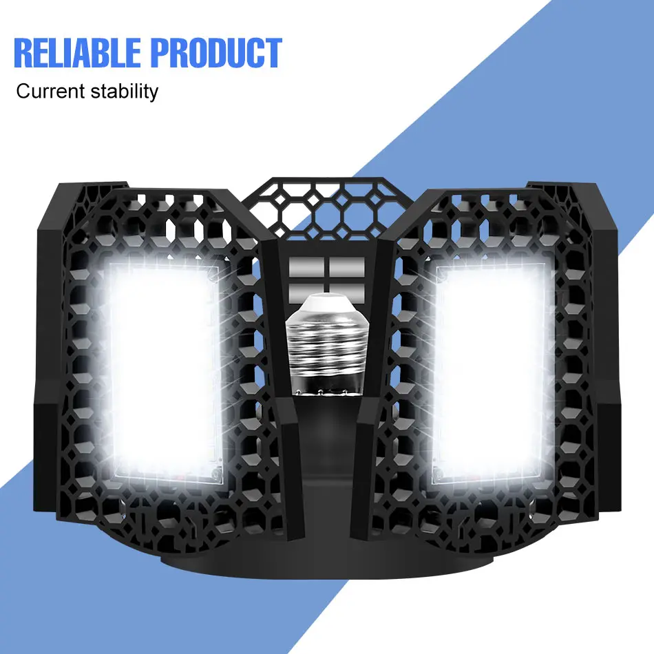 250W LED Bulb E27/E26 Lamp Garage Light AC 220V Folding Deformable High Bay Lamp 110V Spotlight Home Warehouse Workshop Basement