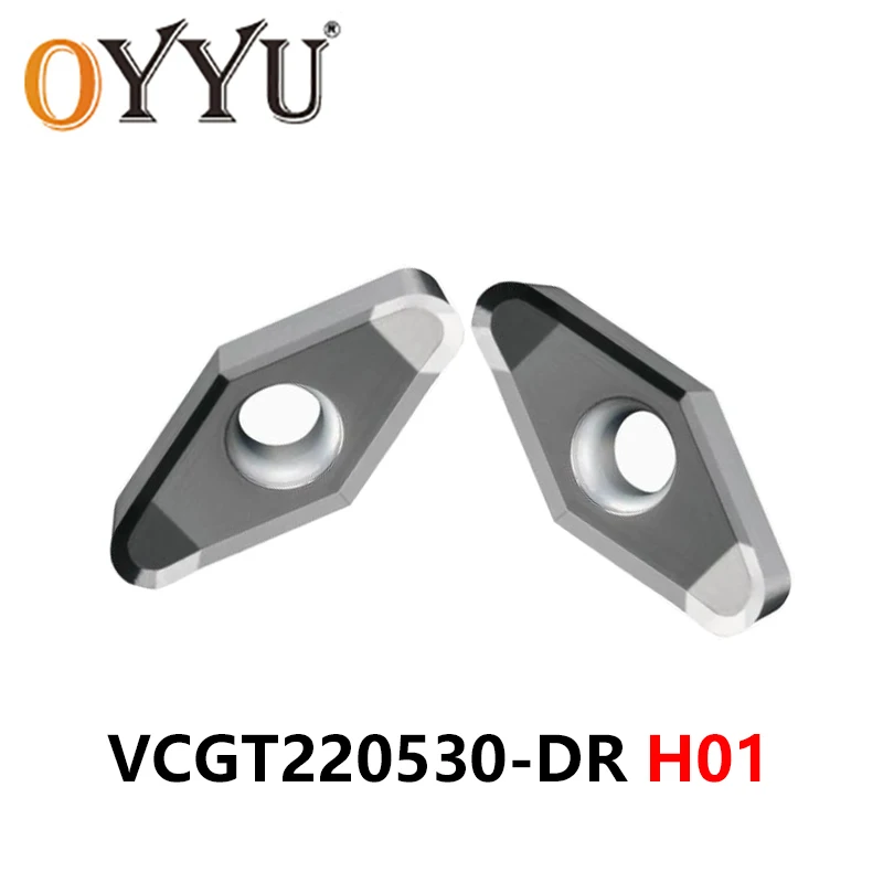 

OYYU Carbide Inserts VCGT220530-DR H01 CNC Lathe Cutter Metal Machine VCGT 220530 DR Turning Tools Aluminum Insert VCGT220530