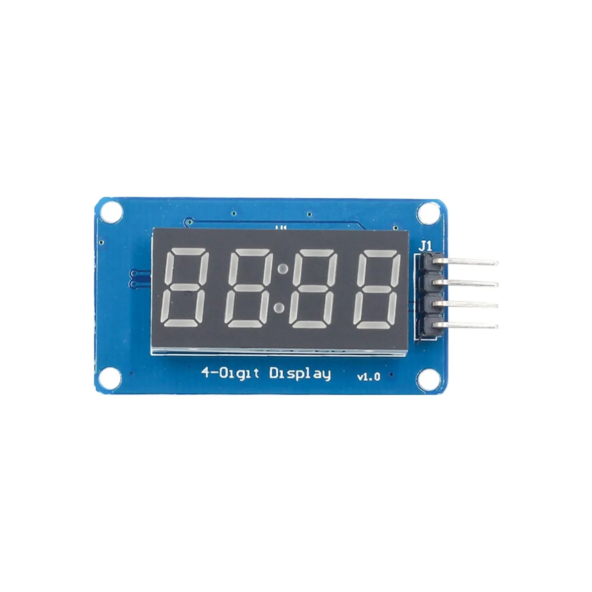 

M18K-TM1637 4-битный модуль светодиодного дисплея для Arduino, 0,36-дюймовая 7-сегментная тактовая трубка с красным анодом и 4 платы последовательного драйвера