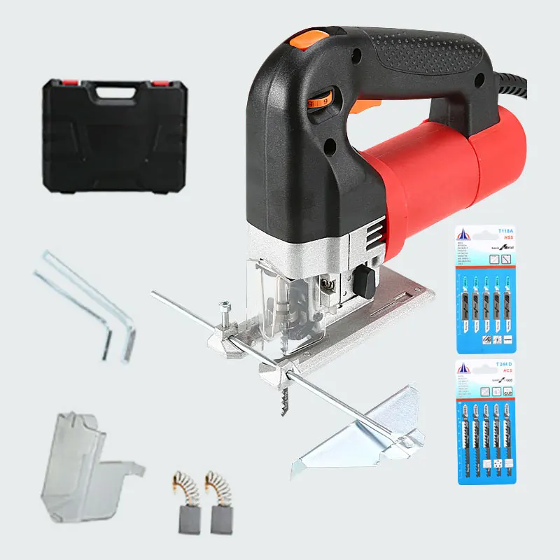 

710w 220v Electric Jigsaw Woodworking 3000rpm Jig Saw 6 Variable Speeds 10 Blades Jigsaw Saw for Power Tool