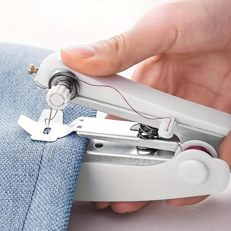 Portable Mini Manual Sewing Machine Portable Mini Travel PP Sewing Box Sewing Kits Set Cloth Fabric Handy Needlework Tool