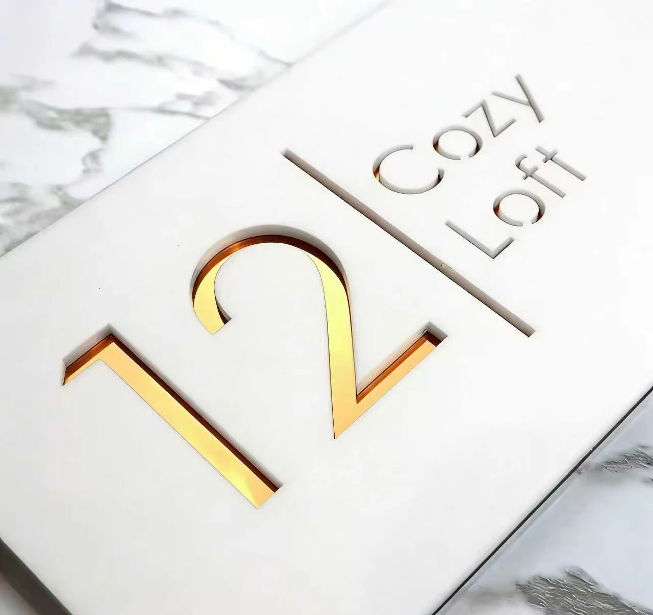 Custom Acrylic 3D Modern Door Number Letters and Digits Sign Personalized Outdoor Home Decor Street Number Sign