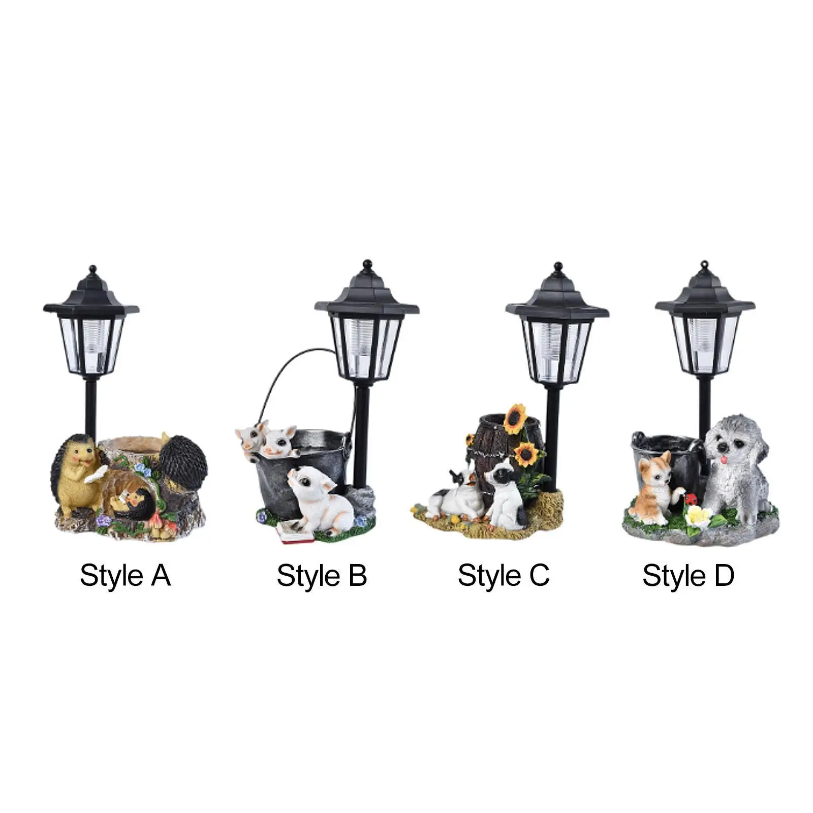 Solar Light Statue Decor Garden Lights Creative Gift Outdoor Decoration Outdoor Solar Lights for Patio Lawn Flowerpot Pathway