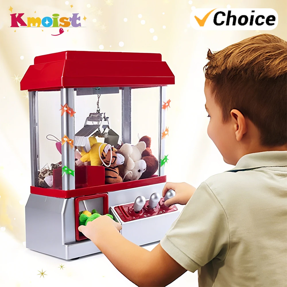 

Электронная аркадная игрушечная машина с когтями, мини-диспенсер для конфет и призов со световыми звуками, забавная игра-ловец для детей, рождественские подарки