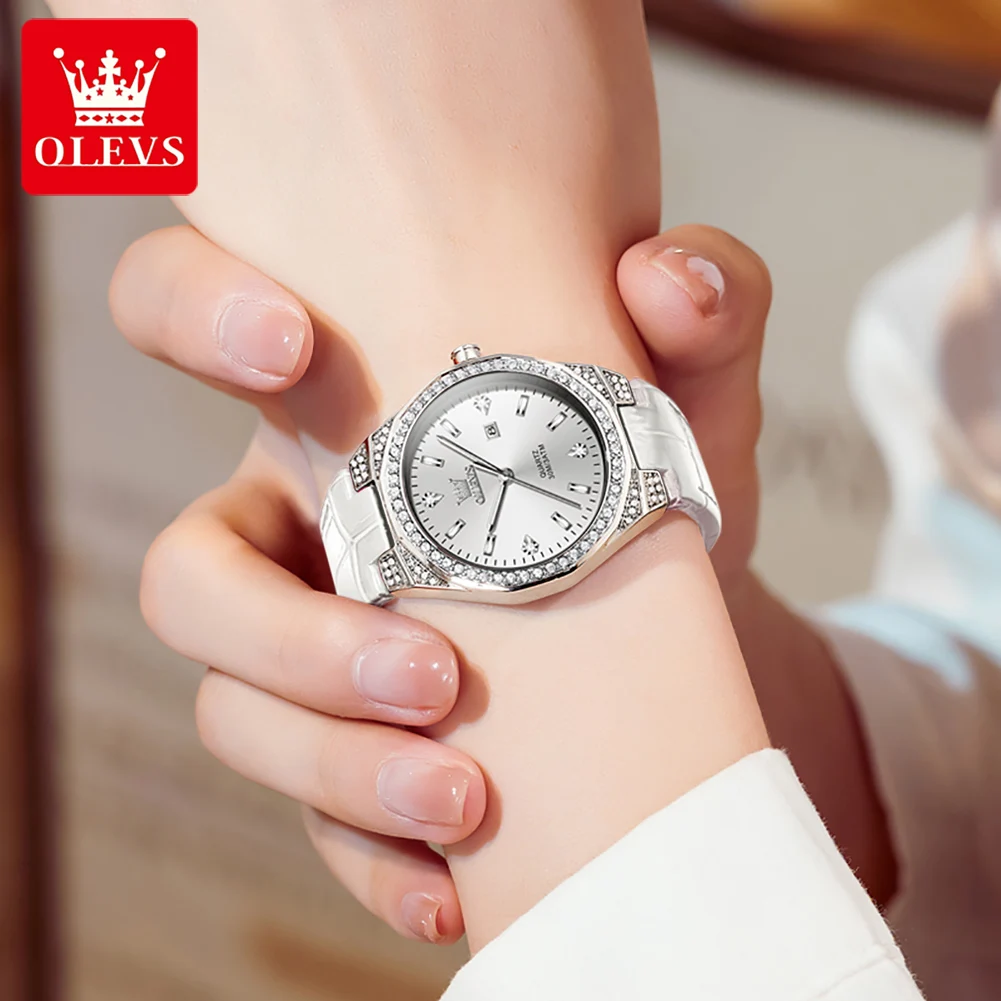 OLEVS 5606 Women's Watch Luxury Original Quartz Watch Waterproof Luminous Diamond Watch Fashion Elegant Women Watch Reloj Mujer