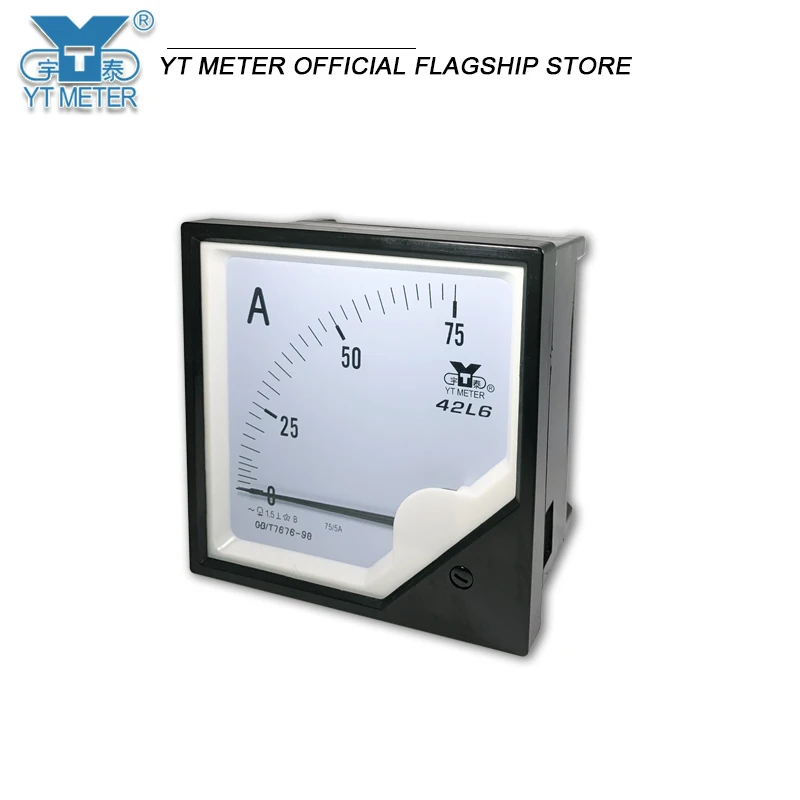 42L6 1A AC แอมป์มิเตอร์ตัวชี้ 30/50/75/100/150/200/300/1A ac 120*120 มม.
