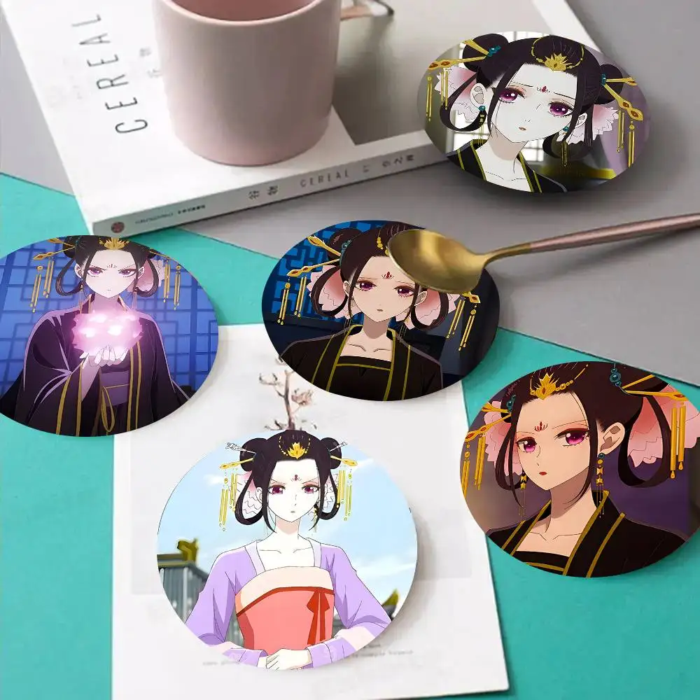 1pc Ryuu Jusetsu Anime Characters Wooden Coaster Colour Printing Cup Mat Home Desk Decoration Gifts