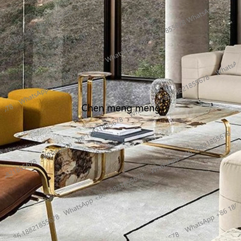 Atural Luxury Stone Coffee Table Interior Auxiliary House Large Coffee Table Useful Sleek Living Room Furniture Salongbord