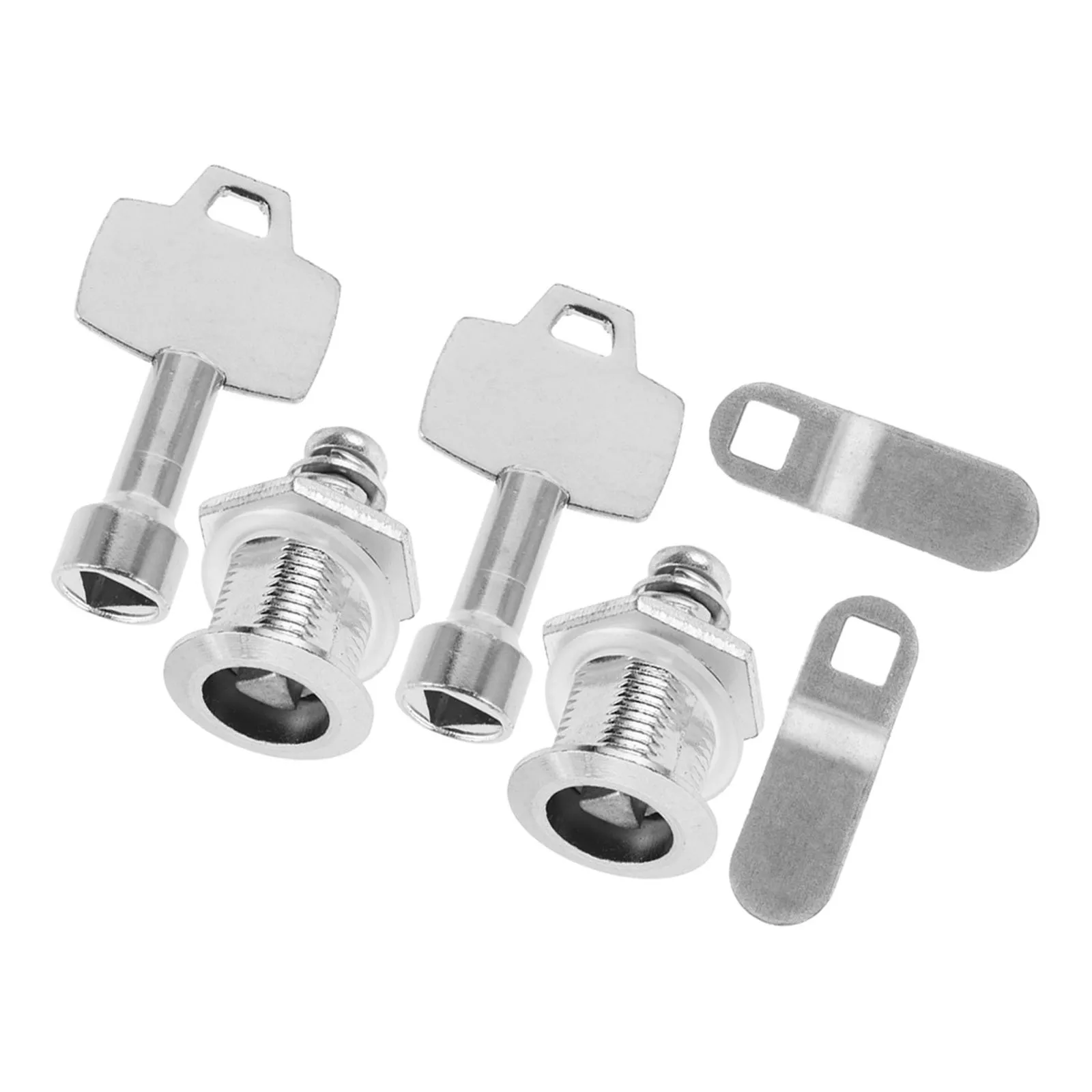 

2Set for Trash Can Iron Triangle Key Rubbish Bin Cabinet Toolbox Security Set