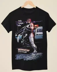 Robocop - Movie Poster Inspired Unisex Black T-Shirt Tees High Quality 100%Cotton Short Sleeve