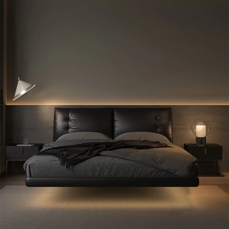 

Unique King Size Bed Frame Black High Princess Double Bed Frame Modern Minimalist Comferter Cama Matrimonial Furniture Home