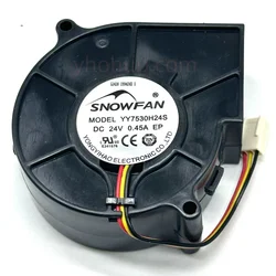 SNOWFAN-Ventilateur de refroidissement serveur 3 fils, YY7530H24S DC 24V 0,45 A