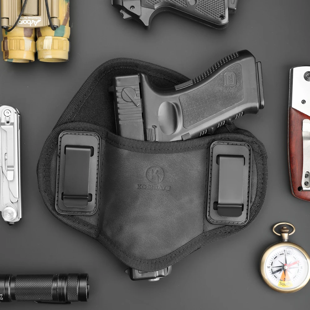 IWB Concealed Carry Holster for Men, Comfortable Soft Material PU Leather Pancake Holster with Revolvers Holsters