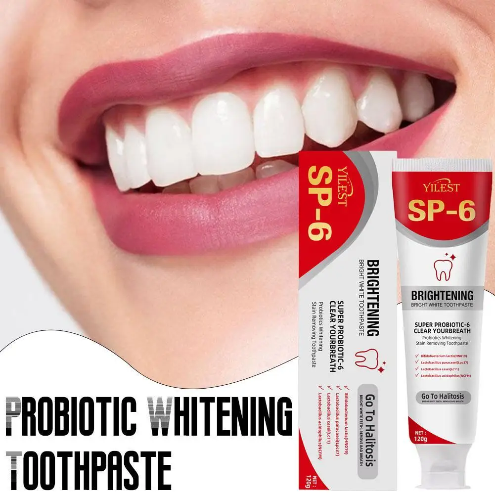 

120g Probiotic Whitening Toothpaste Anti-inflammatory Deodorizing Sp 6 Ultra Brightening Deep Cleaning Toothpaste Oral Care