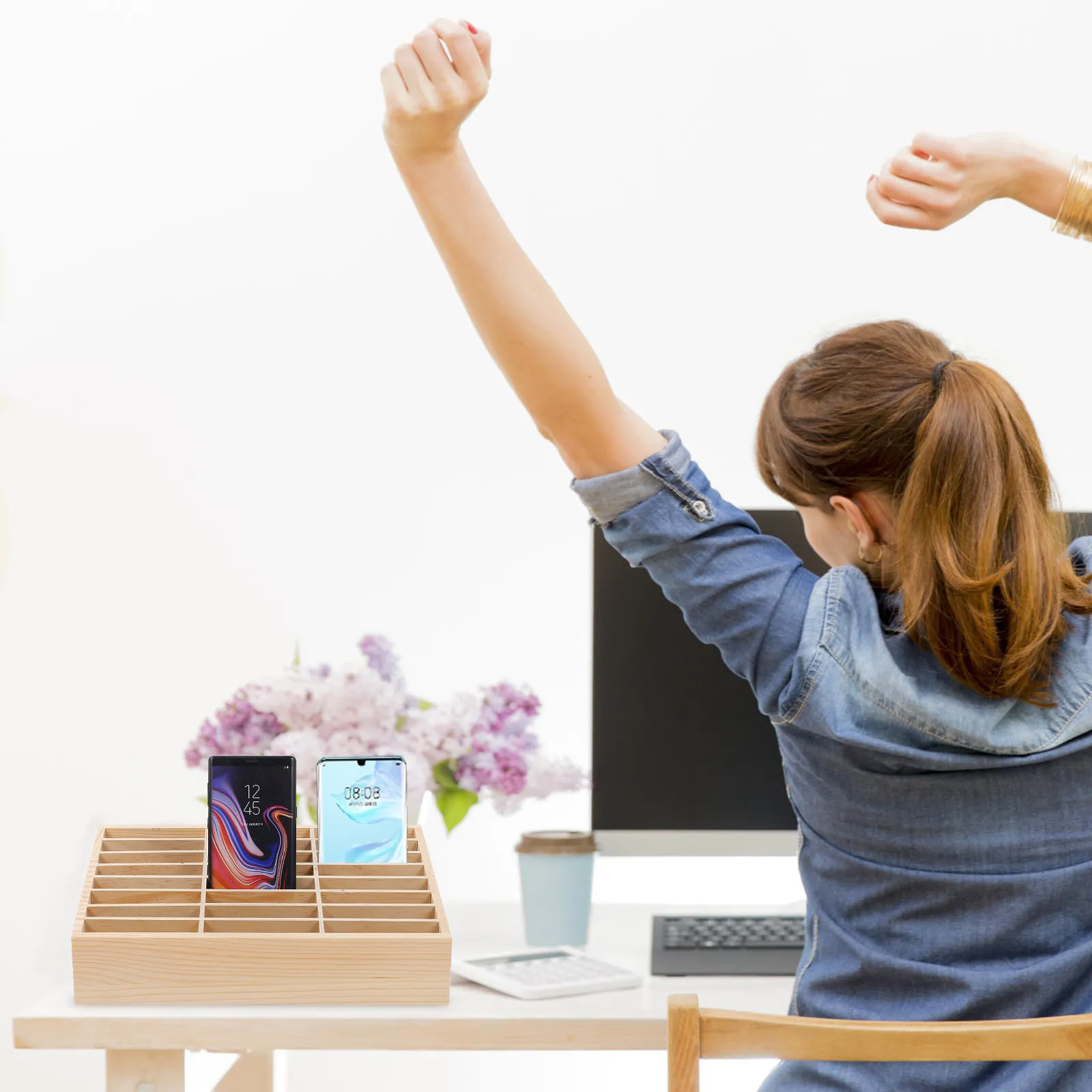 scatola-portaoggetti-in-legno-multi-scomparto-per-telefoni-organizer-da-scrivania-per-ufficio-aula-sala-riunioni-superficie-liscia-e-finemente-lucidata-qualita-premium