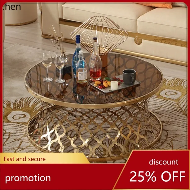 

YFY Simple Luxury Creative Corner Table gold Stainless Steel Round Table Mirror Side Table Sofa Side Table Side Cabinet