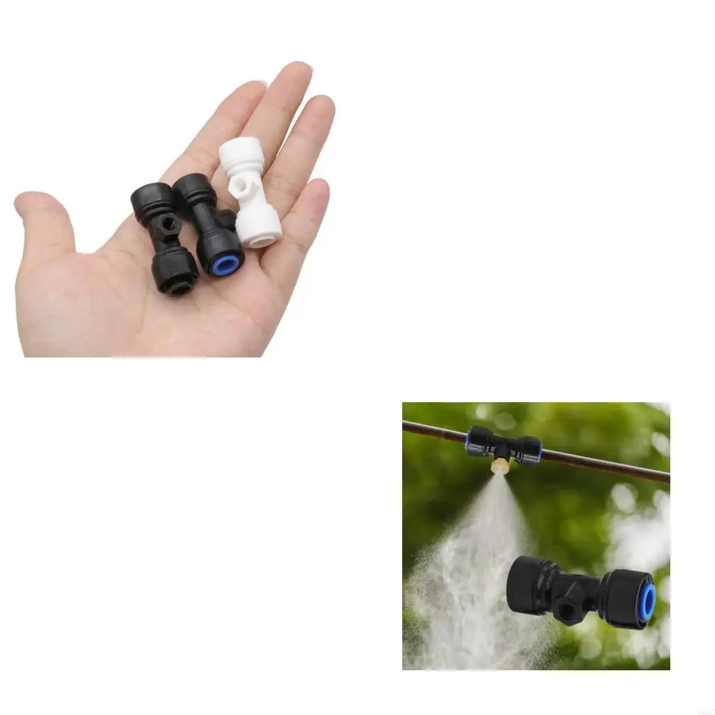 

H58C 2 Branch Pipe Mistering Cooling Connector Misting Nozzles Tees Low-Pressure 10PCS