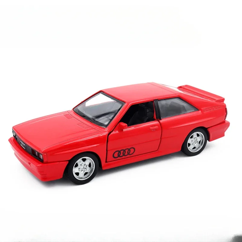 1:36 Audi Quattro 1980 Alloy Vintage Car Toys Model High Simulation Metal Diecast Vehicle Pull Back Collection Boy Birthday Gift