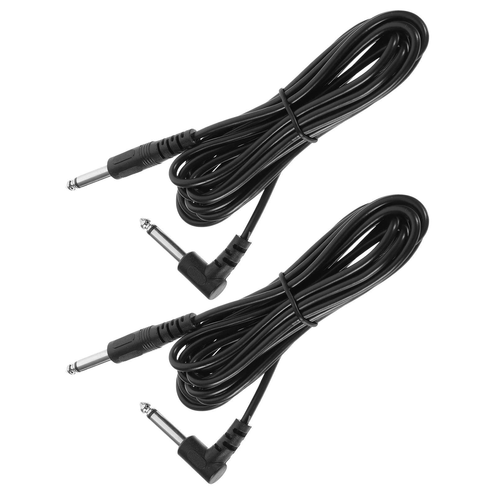 

3Pcs Guitar Cable Audio Wire for Electric Bass Copper Core Long Life Durable Professional Stage Speaker Connectors