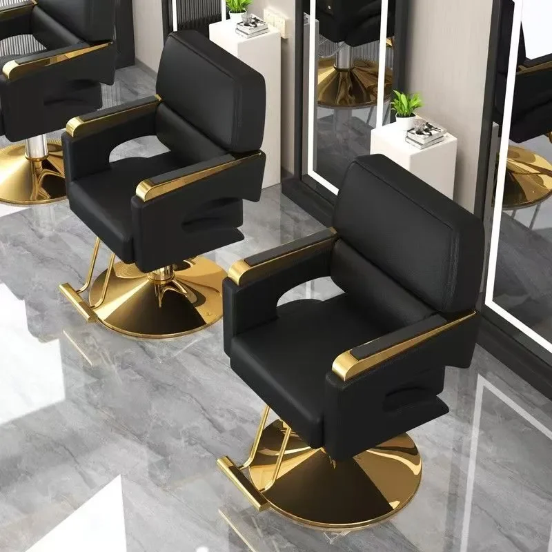 Simple Barber Chair for Hair Salon Wholesale Manufacturer Lifting Cutting Perm Dyeing Beauty Shop Furniture Internet