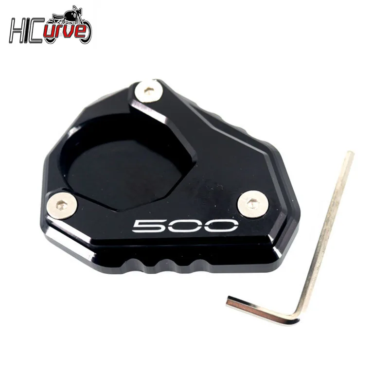 Motorcycle CNC Kickstand Foot Side Stand Extension Pad Support Plate Enlarge For Z500 Z 500 NINJA500 NINJA 500 2024 2025