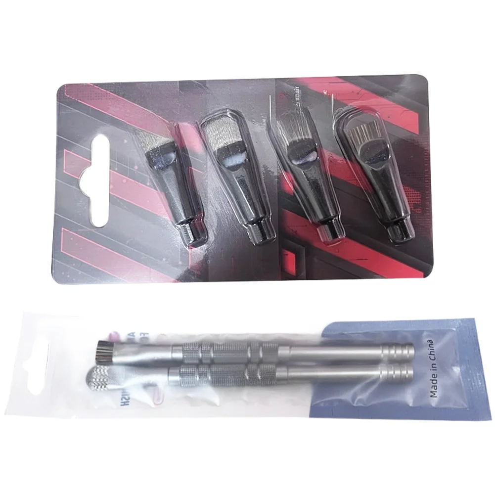 4pcs Hard Bristle Steel Brush Set For Motherboard IC Solder Pad Cleaning Glue Removal Multipurpose PCB Cleaning Brushed Tools