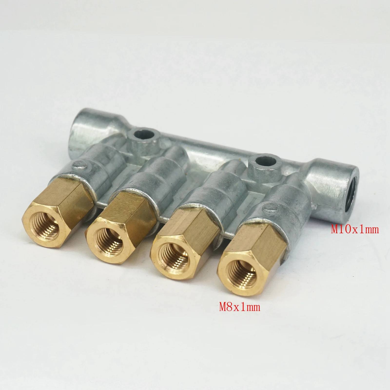 2/3/4/5/6 Way Aluminum In M10x1 Out M8x1 Lube Oil Piston Distributor Value Manifold Block for centralized lubrication syste