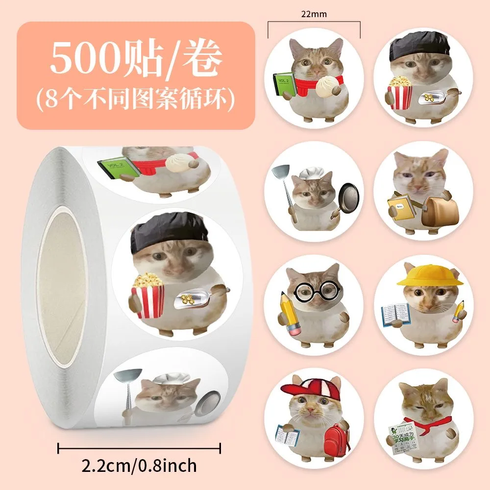 

100-500pcs Hot Ins Funny Cat Graffiti Lifelike Sticker for Phone Laptop Notebook DIY Decorative Supplies Waterproof Decal