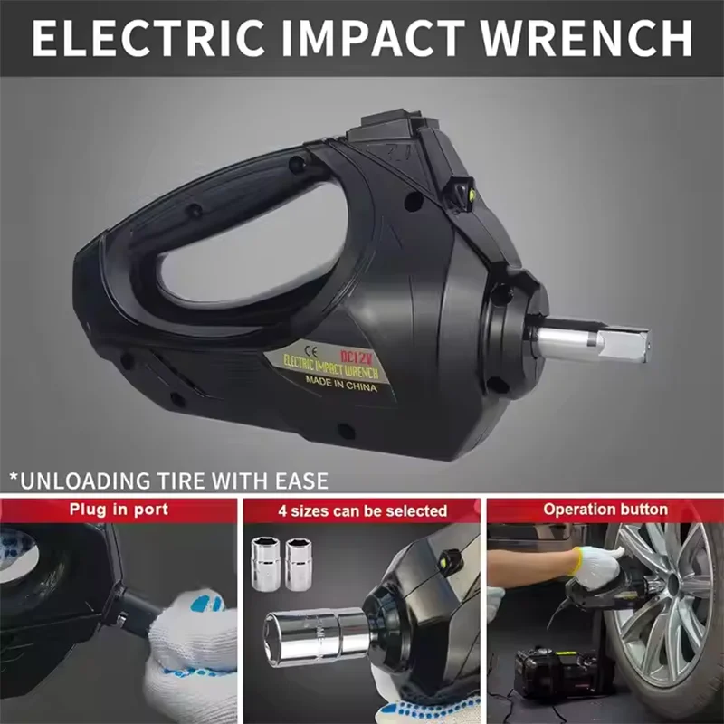 3 in 1 Electric Hydraulic Car Jack Kit 12V 5Ton Electric Jack With Impact Wrench Tire Inflator Repair Lift Tool