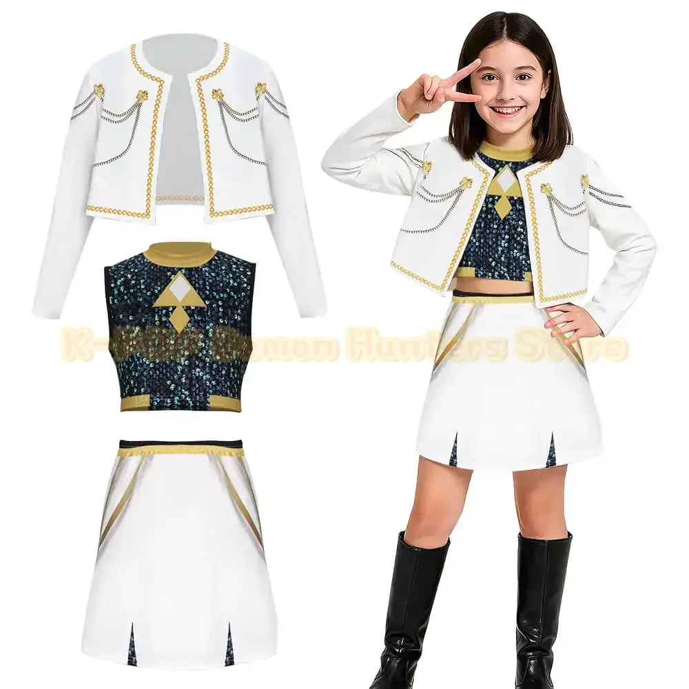 

Fantasia KPop Rumi Zoey Cosplay Girls Stage Clothing Demon Hunter Disfraz Costume 6 to 14 Years Halloween Carnival Party Clothes