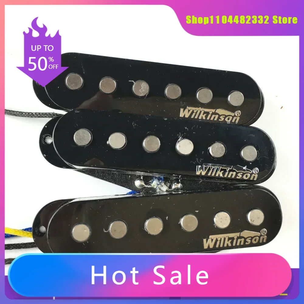 

H X Shop Store--Wilkinson Premium 60's WVS Alnico V Single Coil Guitar Pickups Black Electric Guitar Pickups For ST guitar
