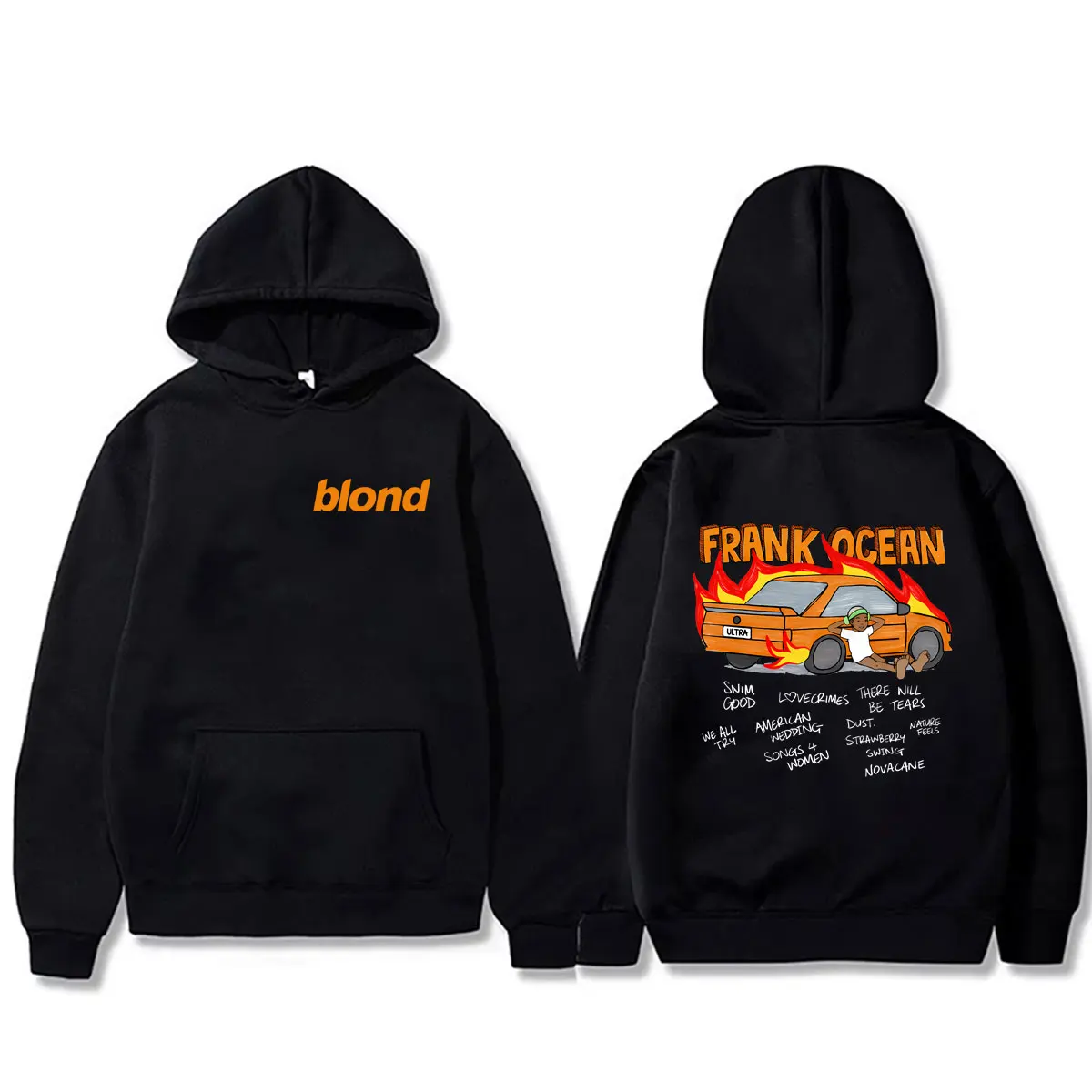 

Rapper Frank Ocean Blond Funny Cartoon Graphic Hoodie Men Women Hip Hop Fashion Pop Music Streetwear Male Vintage Casual Hoodies