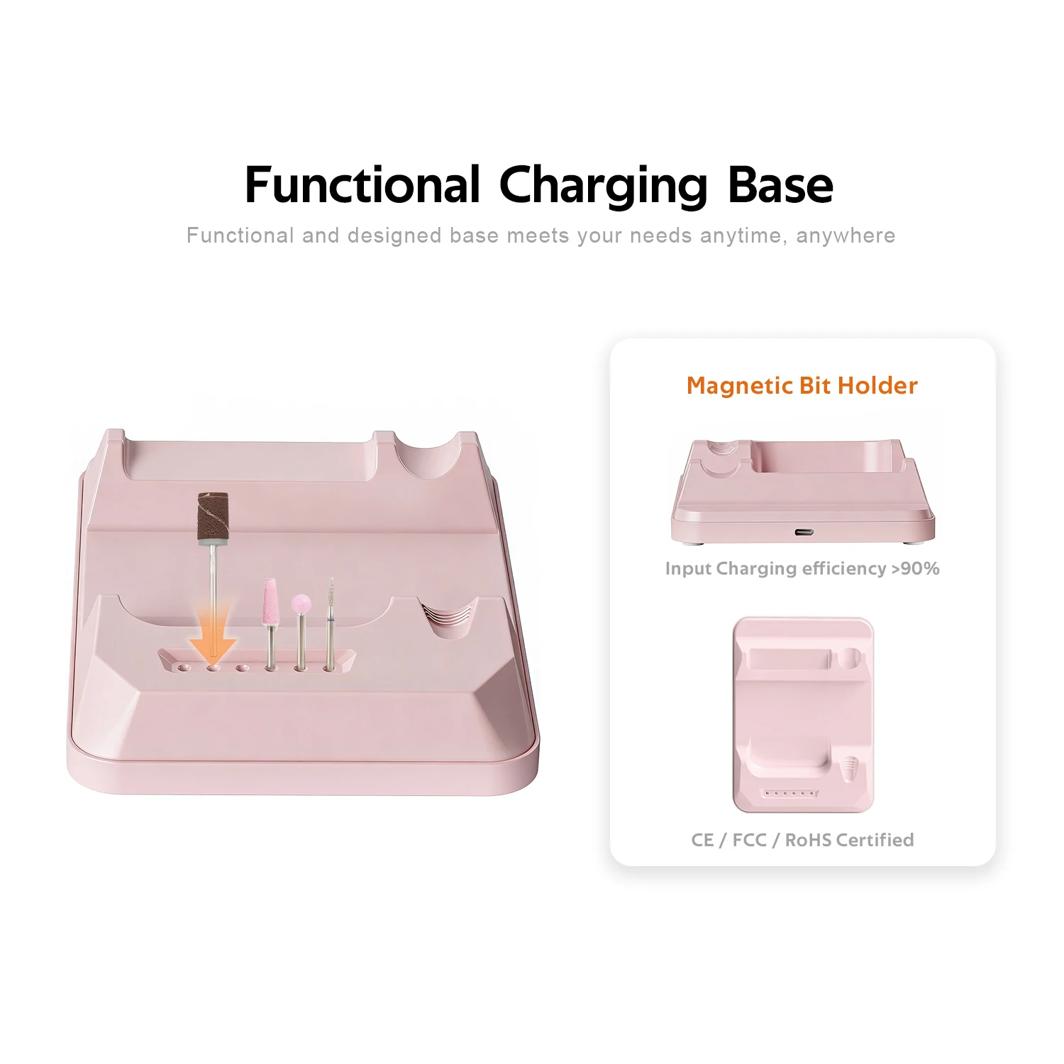 

Professional Electric Nail Drill Machine 35000RPM Brushless Motor Stainless Steel Portable Manicure Nail Sander E-File