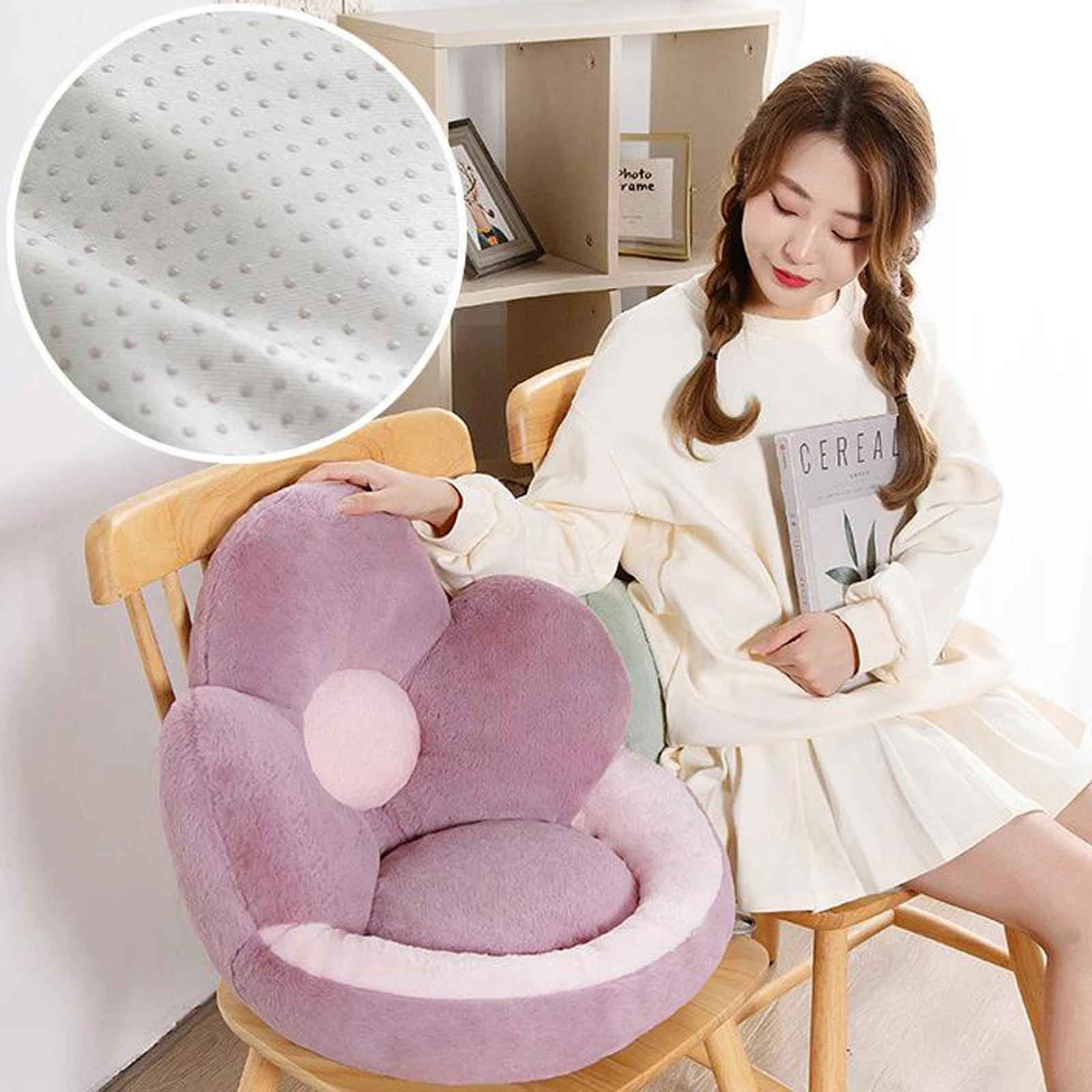 2025 Creative Backrest Flower Shape Pillow Cute Sitting Cushion Soft Floor Pillows Aesthetic Home Decor for Living Room Bedroom