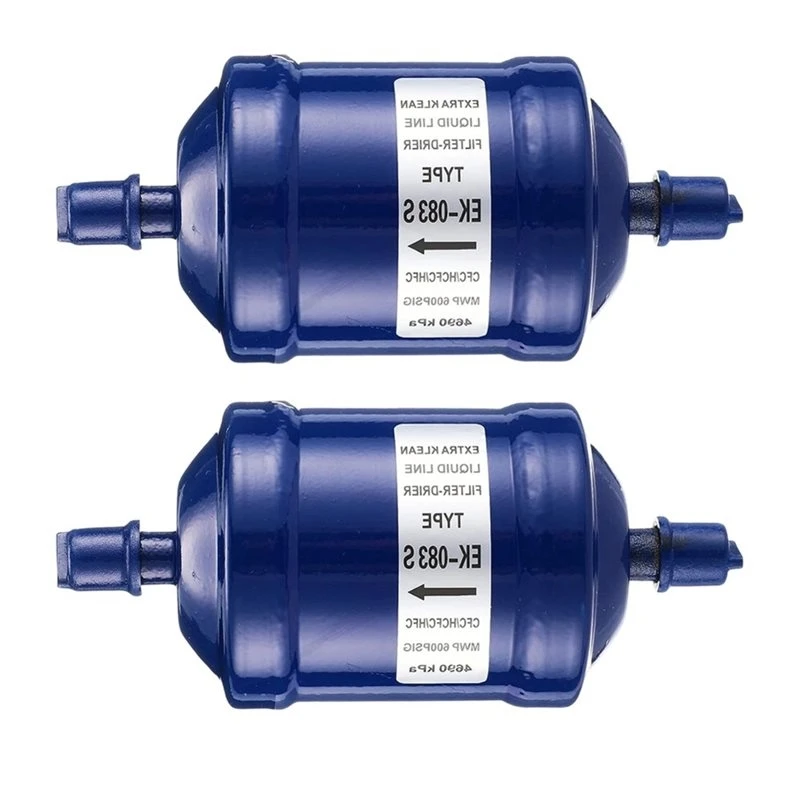 ABXN-For Cool Air For Heat Pump Refrigerant Filter Drier 2 Pcs Flow Filter Drier Ek-083S Single Liquid Line 3/8 Sweat