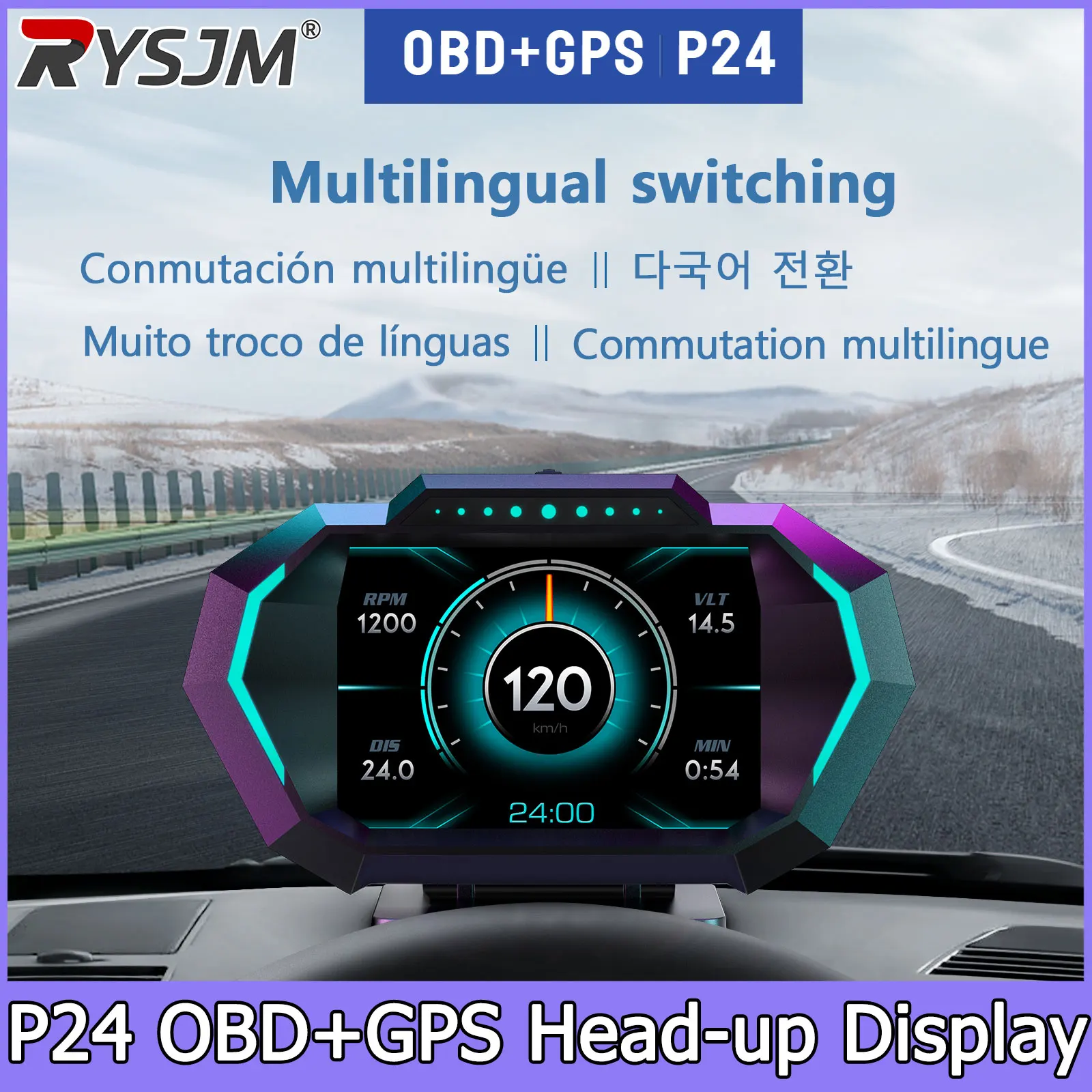 P24 Hud Obd + Gps C…