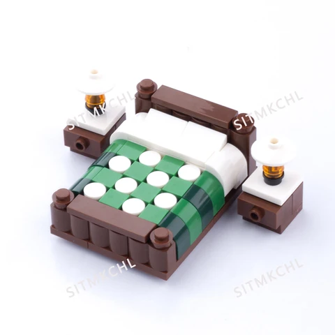 Набор мебели MOC City Series: книжный шкаф и кровати — внешний вид товара