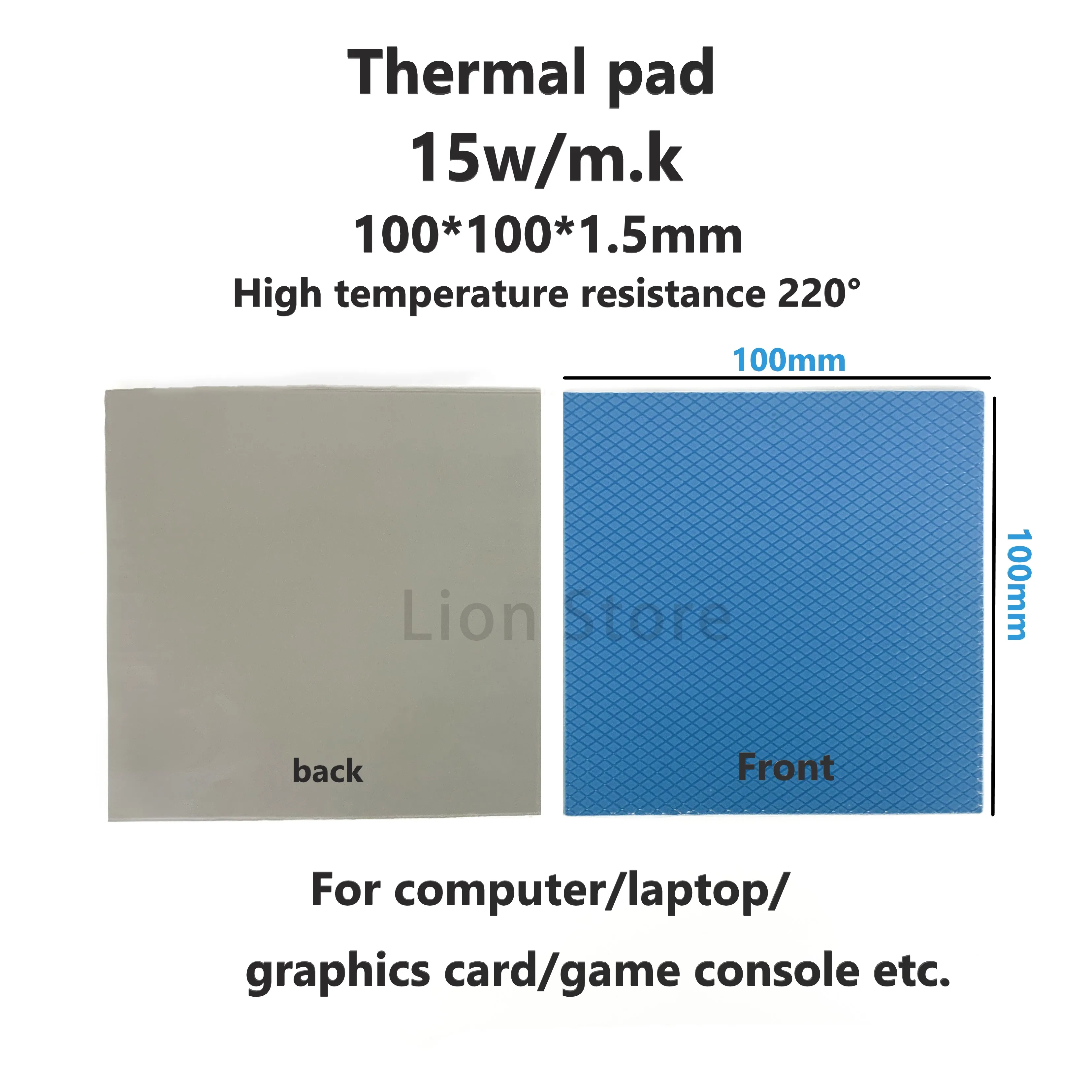 

2pcs-10pcs/lot Thermal pads with adhesive for computers/notebooks/graphics cards/game consoles etc. Insulated silicone gaskets