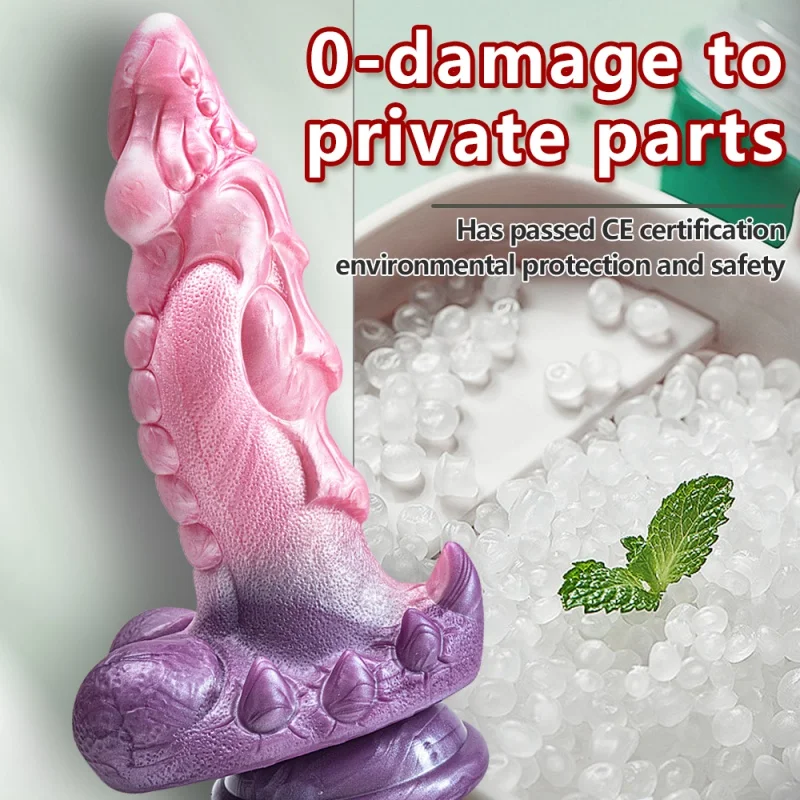 Monster Colorful Dildo with Suction Cup Silicone Animal Dildo Anal Sex Toys Wolf Dog Realistic Penis Butt Plug Female Masturbate