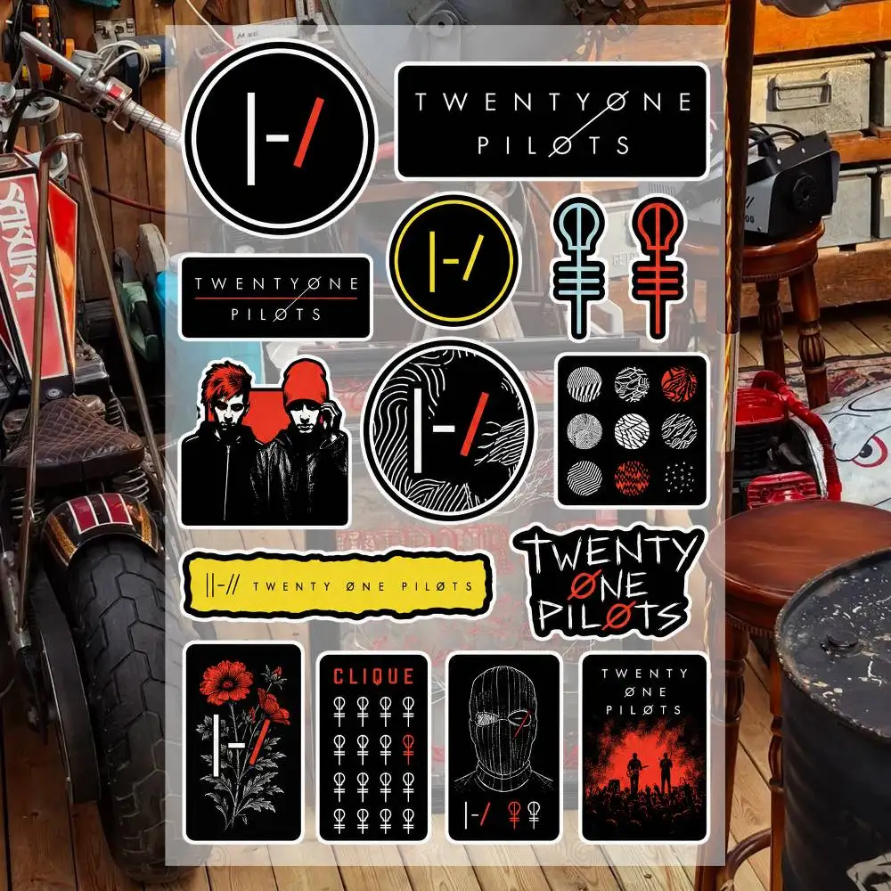 Twenty One PilotS- Aesthetic Graffiti Stickers Waterproof PVC Decals for Car Motorcycle Skateboard Helmet Notebook