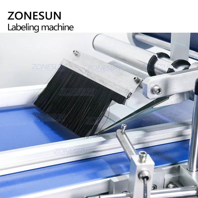 Zonesun Desktop Automatische Plastic Bag Pouch Envelop Cosmetische Box Platte Labeling Machine Label Plakken Machine