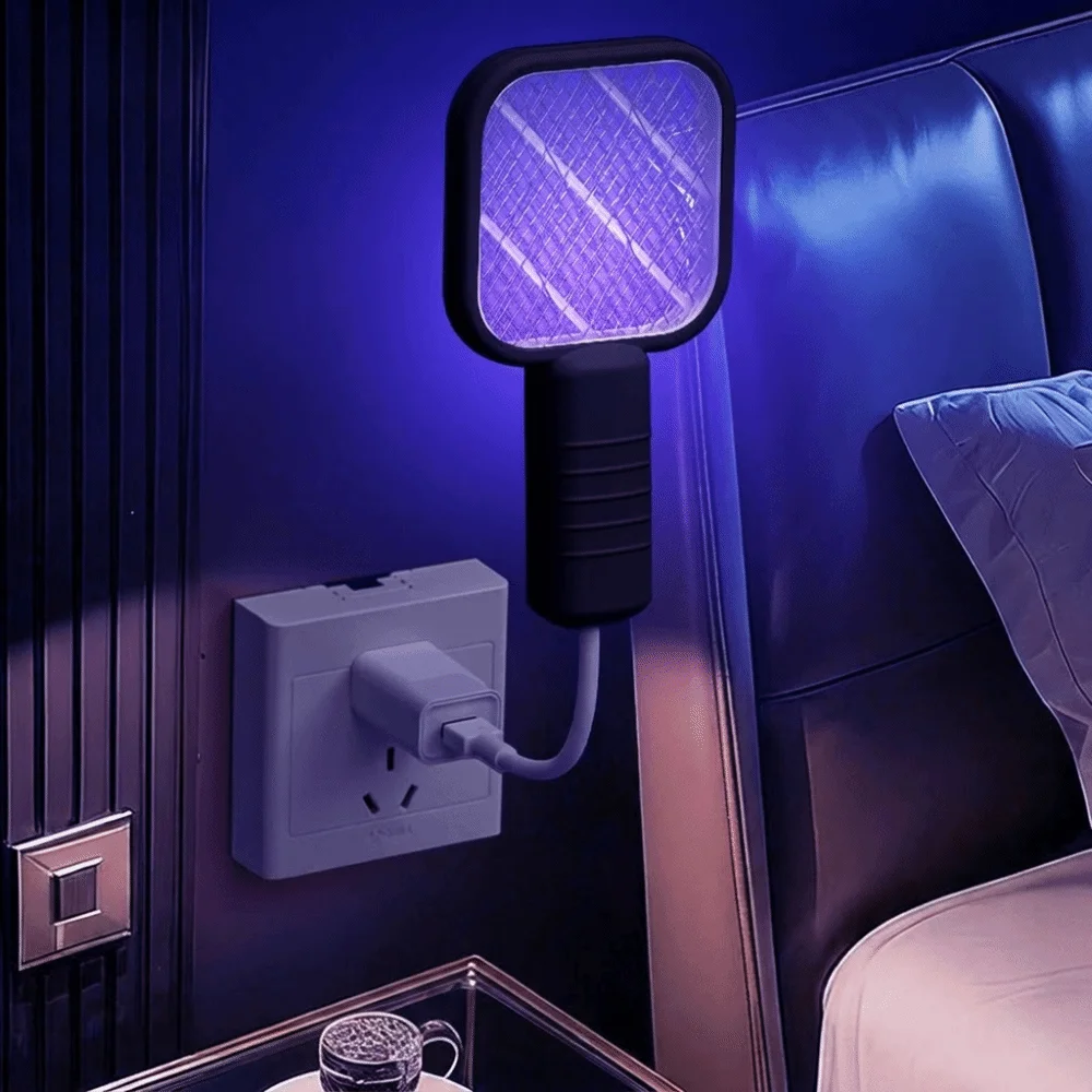 UV Light USB Mosquito Swatter 5 Layer Security Net 2 in 1 Mosquito Killer Lamp Portable Electric Mosquito Device Summer