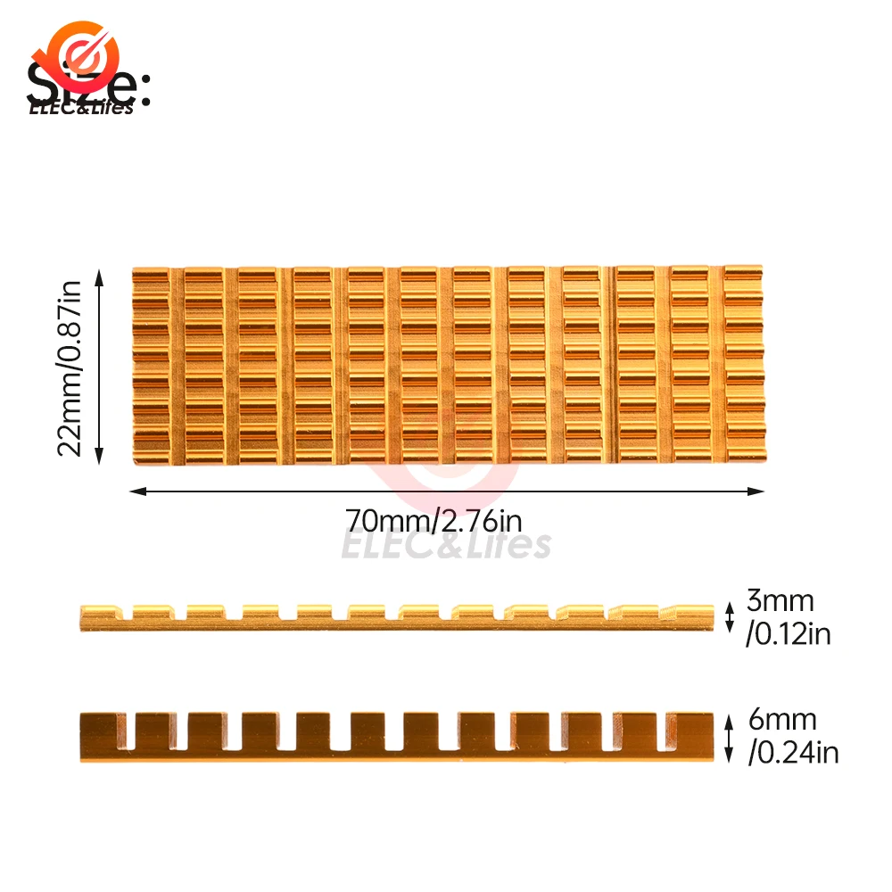 M.2 SSD NVMe Dissipatore di calore M2 2280 Guarnizione del dissipatore di calore in alluminio per disco rigido a stato solido con cuscinetto termico in silicone Accessori per PC